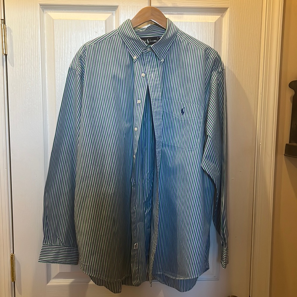 Ralph Lauren purple/green dress shirt